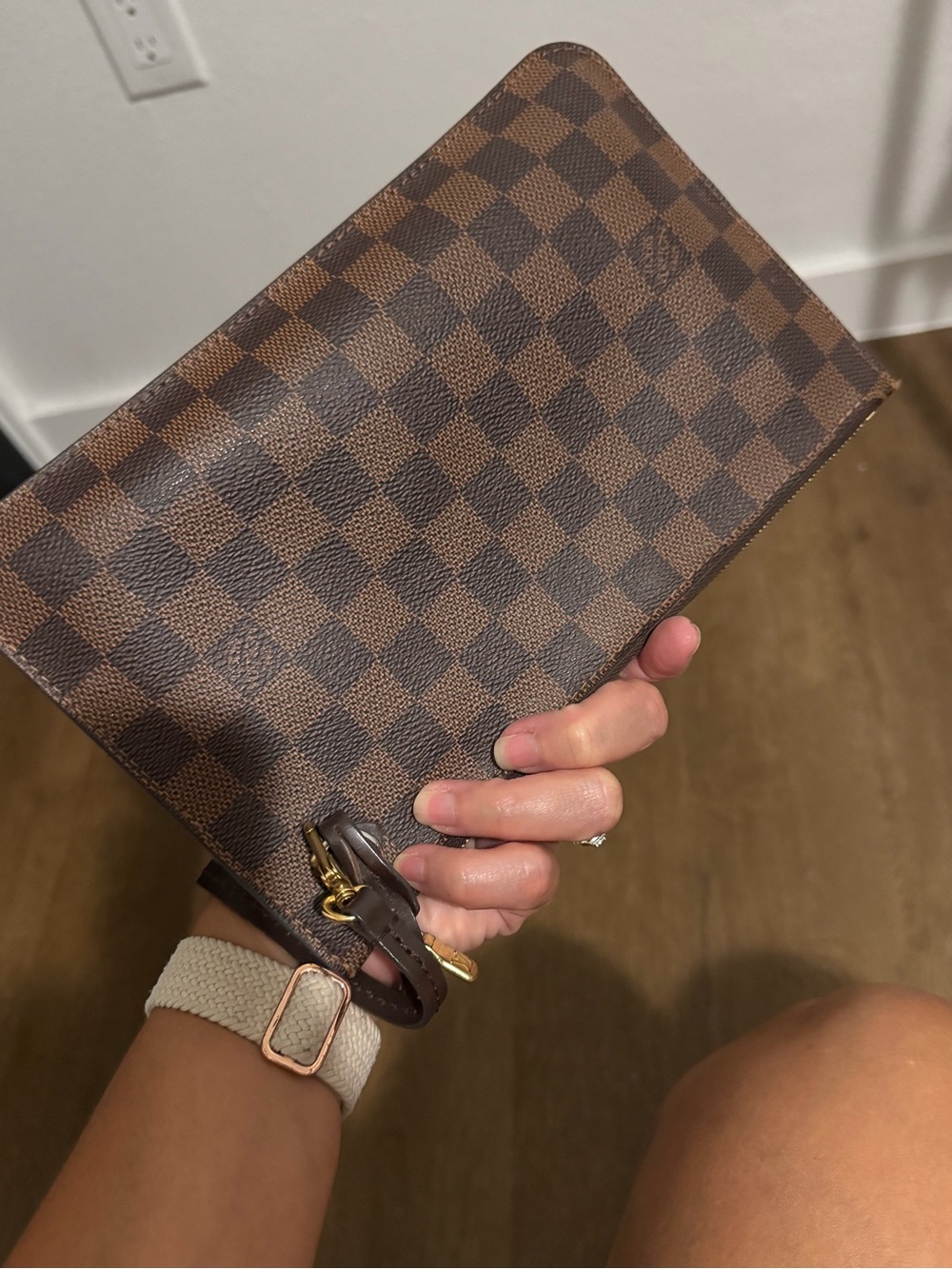 Louis Vuitton Red Striped Interior Tag Detail